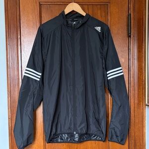 Adidas Men's Black and White Windbreaker